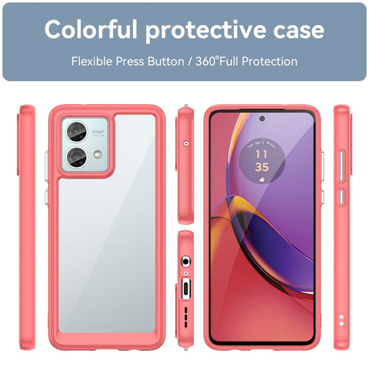 For Motorola Moto G84 Colorful Series Acrylic Hybrid TPU Phone Case(Red) by buy2fix