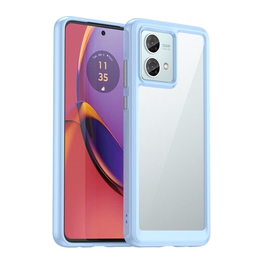 For Motorola Moto G84 Colorful Series Acrylic Hybrid TPU Phone Case(Blue) by buy2fix