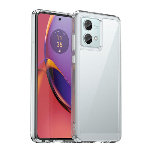 For Motorola Moto G84 Colorful Series Acrylic Hybrid TPU Phone Case(Transparent) by buy2fix
