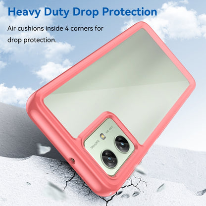 For Motorola Moto G54 Global Colorful Series Acrylic Hybrid TPU Phone Case(Red) - Motorola Cases by buy2fix | Online Shopping UK | buy2fix