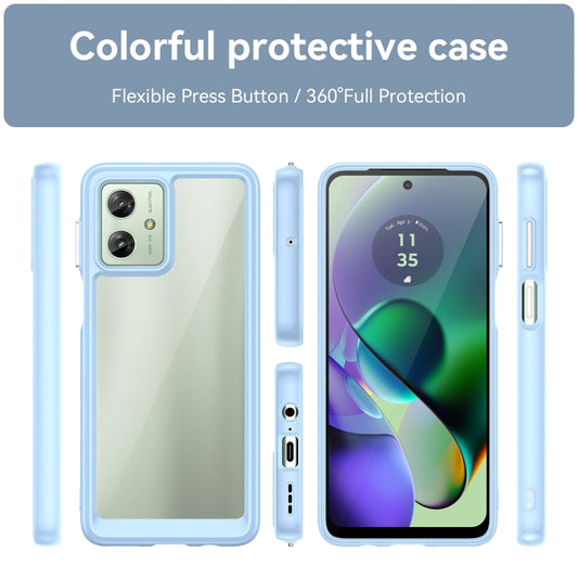 For Motorola Moto G54 Global Colorful Series Acrylic Hybrid TPU Phone Case(Blue) by buy2fix