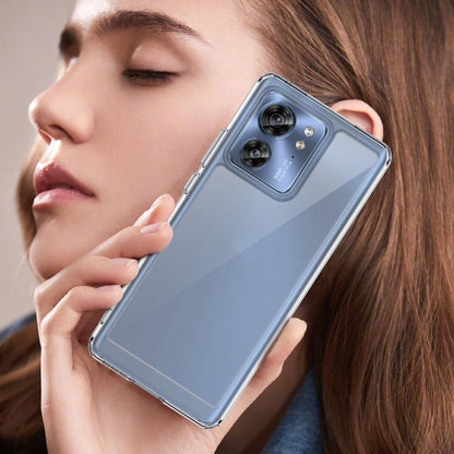 For Motorola Edge 2023 Global Colorful Series Acrylic Hybrid TPU Phone Case(Transparent) by buy2fix