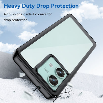 For Motorola Edge 40 Neo Colorful Series Acrylic Hybrid TPU Phone Case(Black) by buy2fix