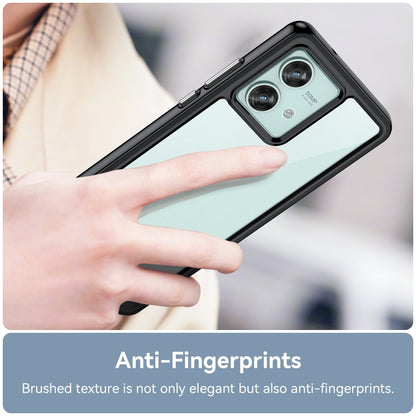 For Motorola Edge 40 Neo Colorful Series Acrylic Hybrid TPU Phone Case(Black) by buy2fix