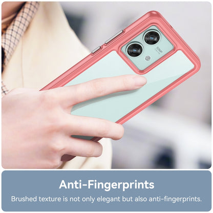 For Motorola Edge 40 Neo Colorful Series Acrylic Hybrid TPU Phone Case(Red) by buy2fix