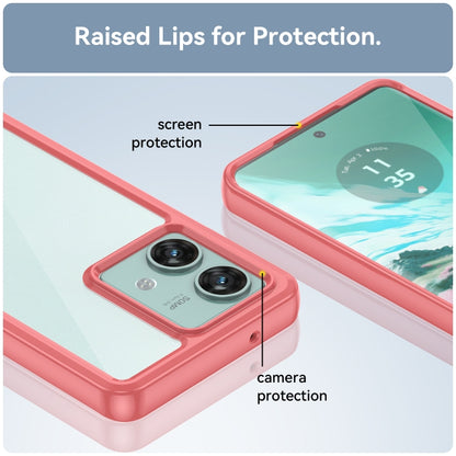For Motorola Edge 40 Neo Colorful Series Acrylic Hybrid TPU Phone Case(Red) by buy2fix