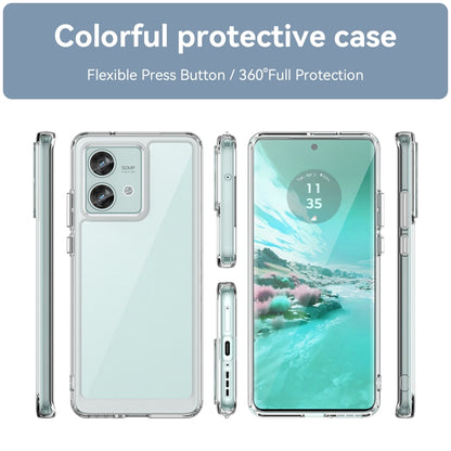 For Motorola Edge 40 Neo Colorful Series Acrylic Hybrid TPU Phone Case(Transparent) by buy2fix