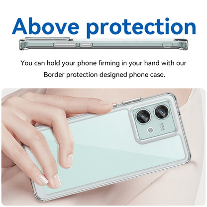 For Motorola Edge 40 Neo Colorful Series Acrylic Hybrid TPU Phone Case(Transparent) by buy2fix