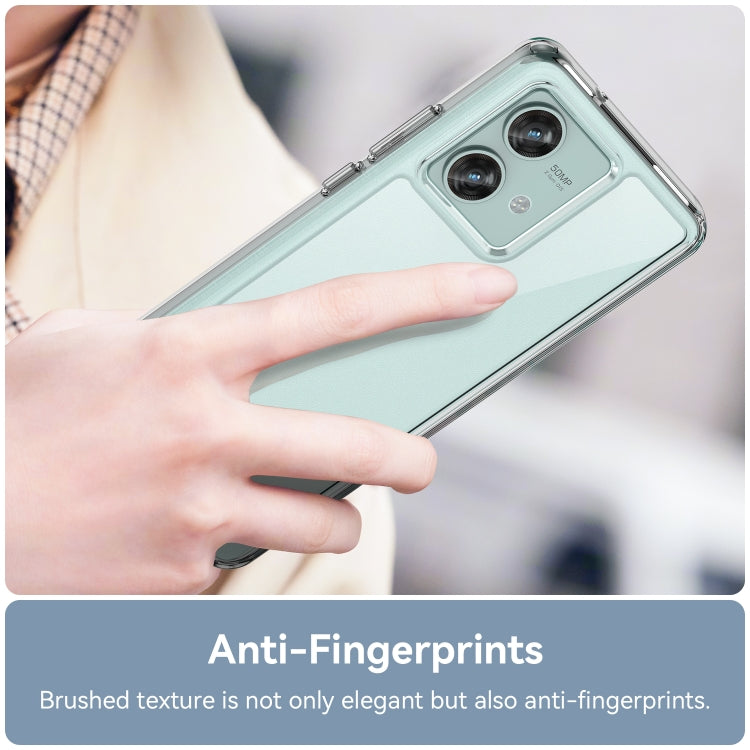 For Motorola Edge 40 Neo Colorful Series Acrylic Hybrid TPU Phone Case(Transparent) by buy2fix