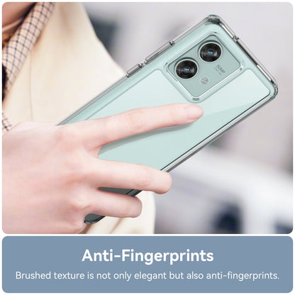 For Motorola Edge 40 Neo Colorful Series Acrylic Hybrid TPU Phone Case(Transparent) by buy2fix