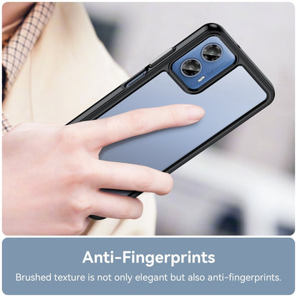 For Motorola Moto G34 Colorful Series Acrylic Hybrid TPU Phone Case(Black) by buy2fix