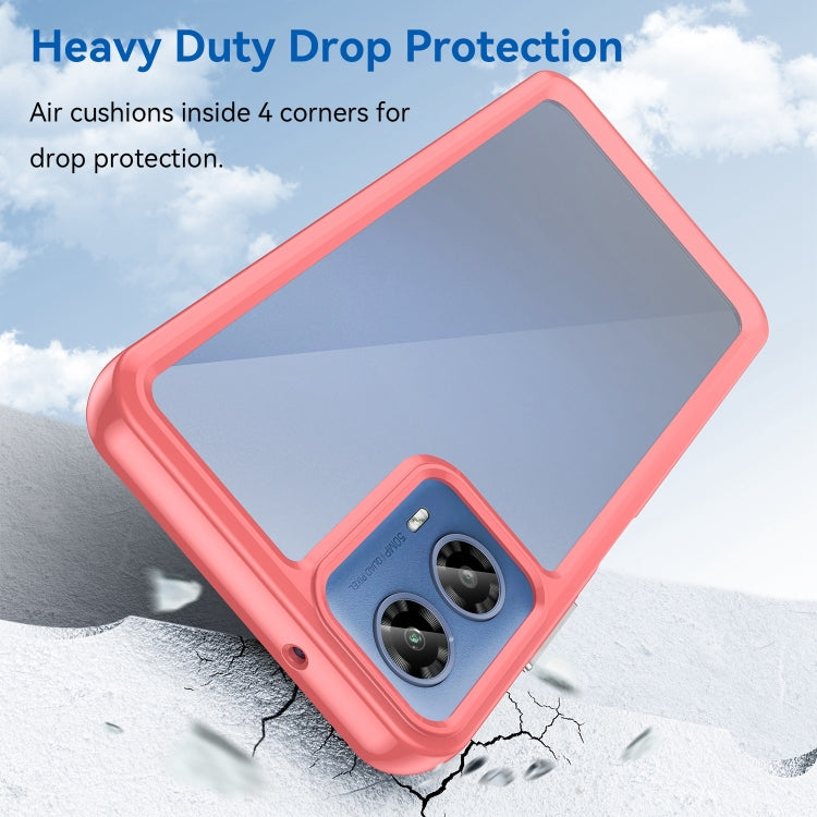 For Motorola Moto G34 Colorful Series Acrylic Hybrid TPU Phone Case(Red) by buy2fix