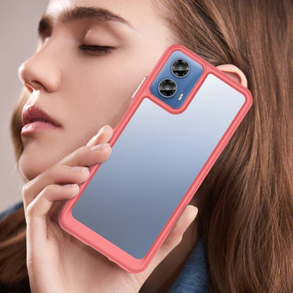 For Motorola Moto G34 Colorful Series Acrylic Hybrid TPU Phone Case(Red) by buy2fix