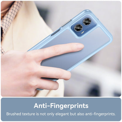 For Motorola Moto G34 Colorful Series Acrylic Hybrid TPU Phone Case(Blue) by buy2fix