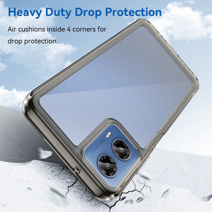 For Motorola Moto G34 Colorful Series Acrylic Hybrid TPU Phone Case(Transparent Grey) by buy2fix