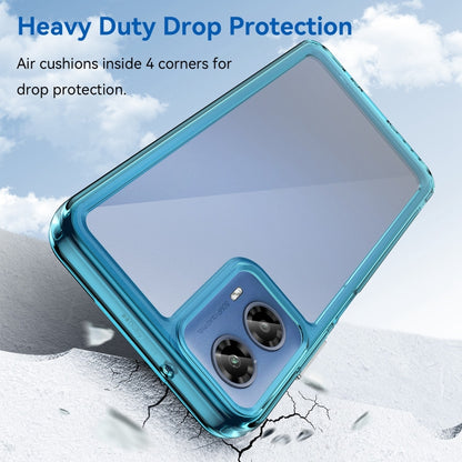 For Motorola Moto G34 Colorful Series Acrylic Hybrid TPU Phone Case(Transparent Blue) by buy2fix