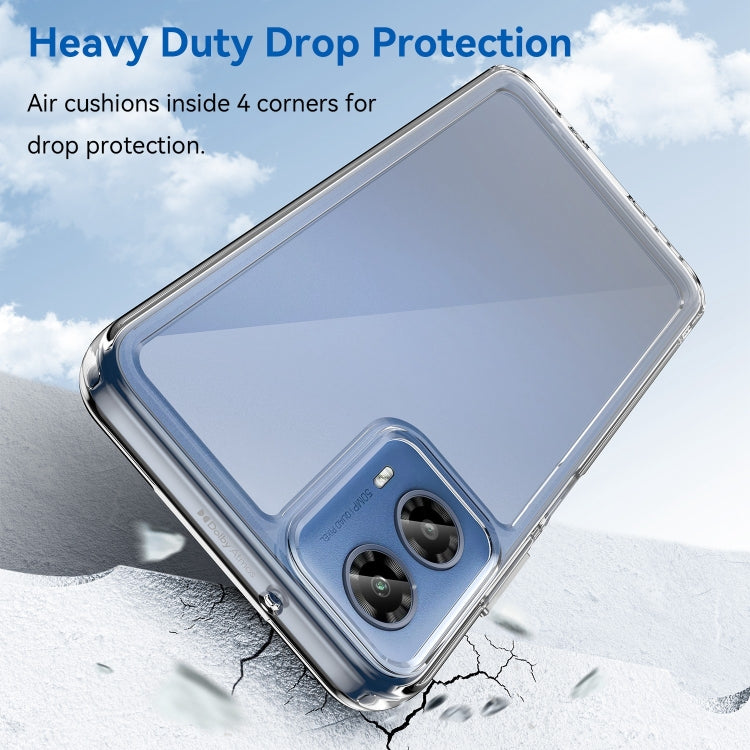 For Motorola Moto G34 Colorful Series Acrylic Hybrid TPU Phone Case(Transparent) by buy2fix