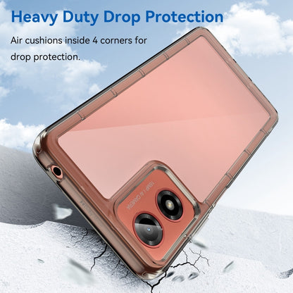 For Motorola Moto G04 Colorful Series Acrylic Hybrid TPU Phone Case(Transparent Grey) by buy2fix