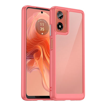 For Motorola Moto G24 Colorful Series Acrylic Hybrid TPU Phone Case(Red) by buy2fix