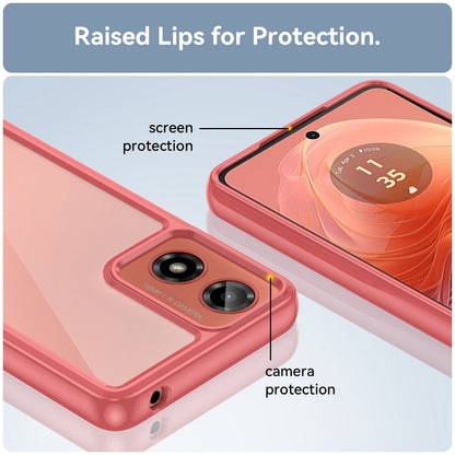 For Motorola Moto G24 Colorful Series Acrylic Hybrid TPU Phone Case(Red) by buy2fix