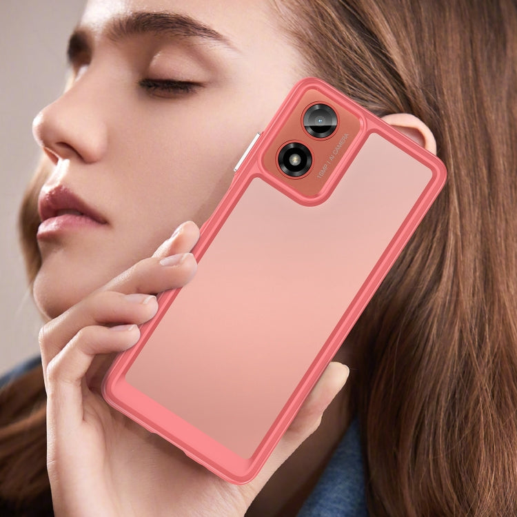 For Motorola Moto G24 Colorful Series Acrylic Hybrid TPU Phone Case(Red) by buy2fix