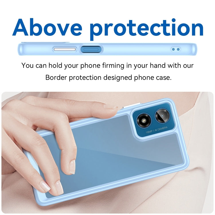 For Motorola Moto G24 Colorful Series Acrylic Hybrid TPU Phone Case(Blue) by buy2fix