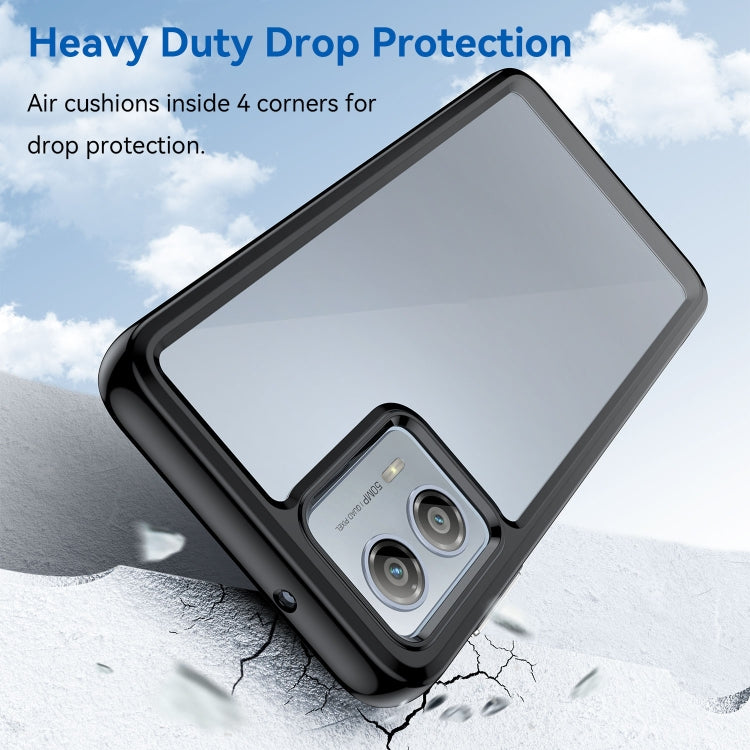 For Motorola Moto G53 5G Colorful Series Acrylic Hybrid TPU Phone Case(Black) by buy2fix