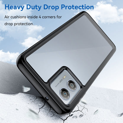 For Motorola Moto G53 5G Colorful Series Acrylic Hybrid TPU Phone Case(Black) by buy2fix