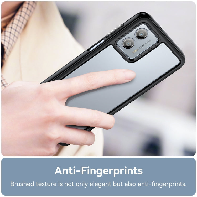 For Motorola Moto G53 5G Colorful Series Acrylic Hybrid TPU Phone Case(Black) by buy2fix