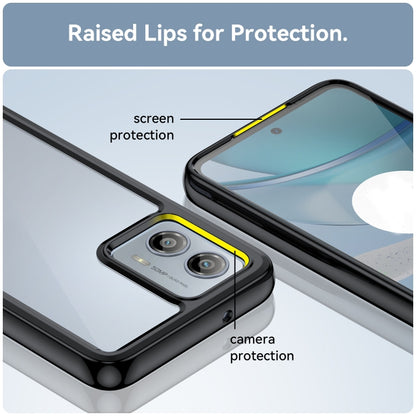 For Motorola Moto G53 5G Colorful Series Acrylic Hybrid TPU Phone Case(Black) by buy2fix