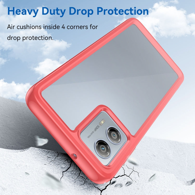 For Motorola Moto G53 5G Colorful Series Acrylic Hybrid TPU Phone Case(Red) by buy2fix