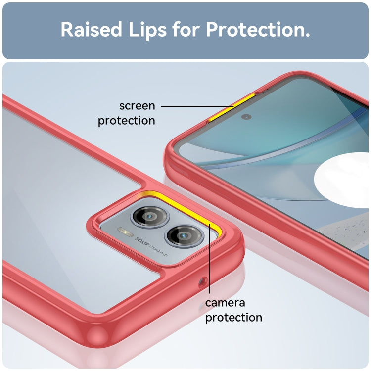 For Motorola Moto G53 5G Colorful Series Acrylic Hybrid TPU Phone Case(Red) by buy2fix