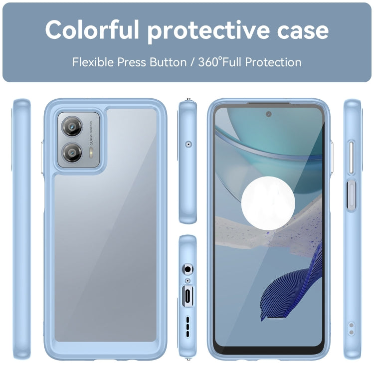 For Motorola Moto G53 5G Colorful Series Acrylic Hybrid TPU Phone Case(Blue) by buy2fix