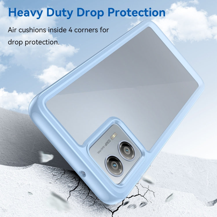 For Motorola Moto G53 5G Colorful Series Acrylic Hybrid TPU Phone Case(Blue) by buy2fix