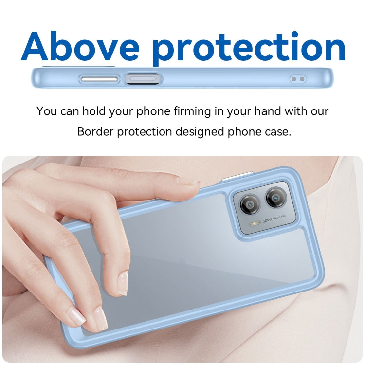 For Motorola Moto G53 5G Colorful Series Acrylic Hybrid TPU Phone Case(Blue) by buy2fix