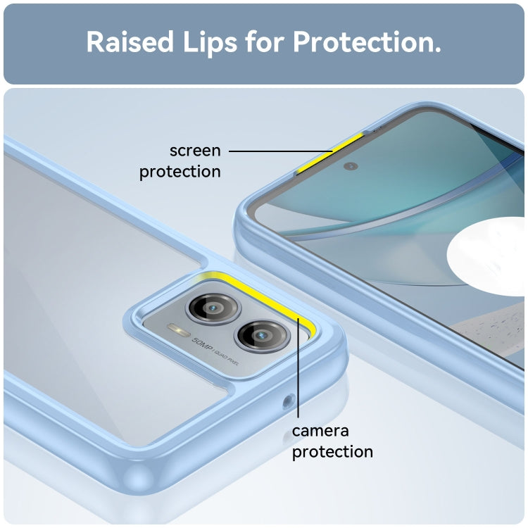 For Motorola Moto G53 5G Colorful Series Acrylic Hybrid TPU Phone Case(Blue) by buy2fix