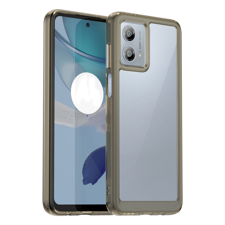 For Motorola Moto G53 5G Colorful Series Acrylic Hybrid TPU Phone Case(Transparent Grey) by buy2fix