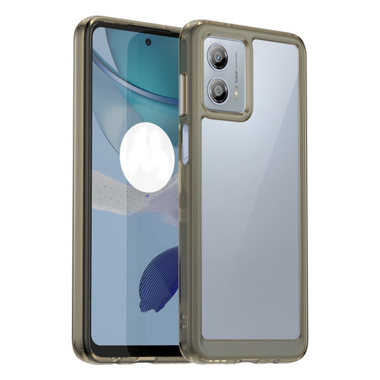 For Motorola Moto G53 5G Colorful Series Acrylic Hybrid TPU Phone Case(Transparent Grey) by buy2fix