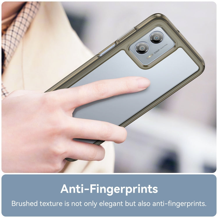 For Motorola Moto G53 5G Colorful Series Acrylic Hybrid TPU Phone Case(Transparent Grey) by buy2fix