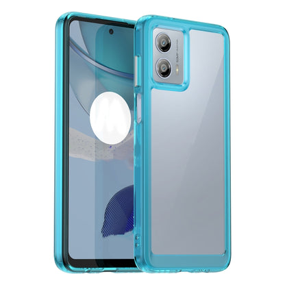 For Motorola Moto G53 5G Colorful Series Acrylic Hybrid TPU Phone Case(Transparent Blue) by buy2fix