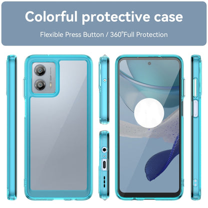 For Motorola Moto G53 5G Colorful Series Acrylic Hybrid TPU Phone Case(Transparent Blue) by buy2fix