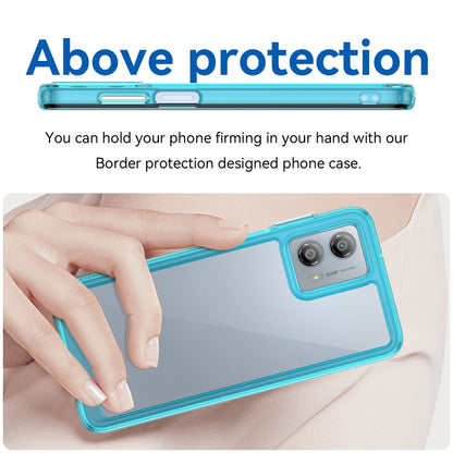For Motorola Moto G53 5G Colorful Series Acrylic Hybrid TPU Phone Case(Transparent Blue) by buy2fix