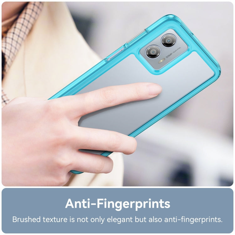 For Motorola Moto G53 5G Colorful Series Acrylic Hybrid TPU Phone Case(Transparent Blue) by buy2fix