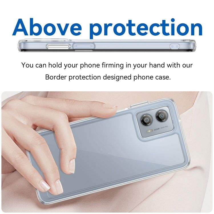 For Motorola Moto G53 5G Colorful Series Acrylic Hybrid TPU Phone Case(Transparent) by buy2fix