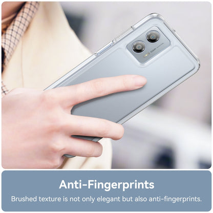 For Motorola Moto G53 5G Colorful Series Acrylic Hybrid TPU Phone Case(Transparent) by buy2fix