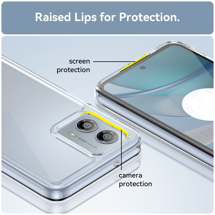 For Motorola Moto G53 5G Colorful Series Acrylic Hybrid TPU Phone Case(Transparent) by buy2fix