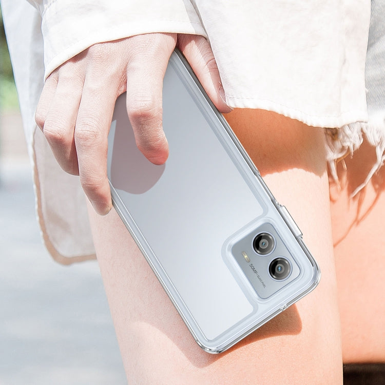 For Motorola Moto G53 5G Colorful Series Acrylic Hybrid TPU Phone Case(Transparent) by buy2fix