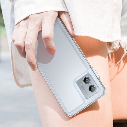 For Motorola Moto G53 5G Colorful Series Acrylic Hybrid TPU Phone Case(Transparent) by buy2fix