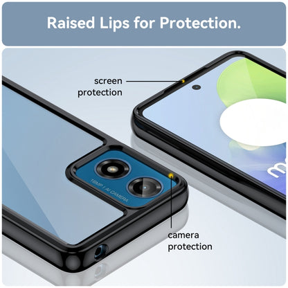 For Motorola Moto G24 Power Colorful Series Acrylic Hybrid TPU Phone Case(Black) by buy2fix