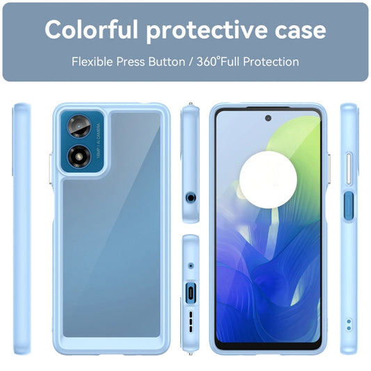 For Motorola Moto G24 Power Colorful Series Acrylic Hybrid TPU Phone Case(Blue) by buy2fix